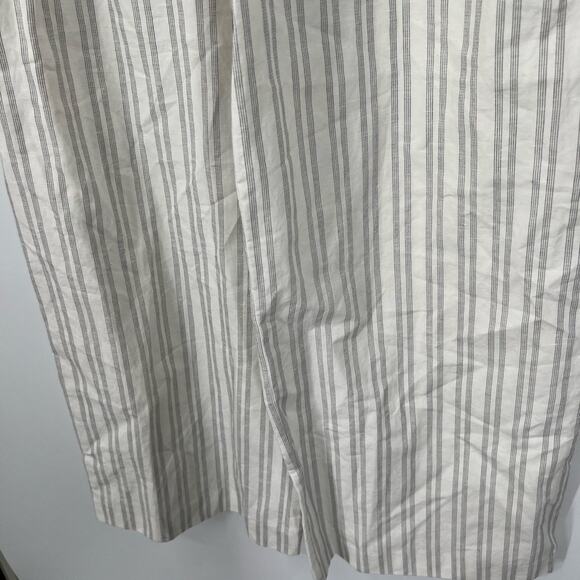 Rebecca Taylor Striped High Rise Pleated Wide Leg Pants - Picture 3 of 12